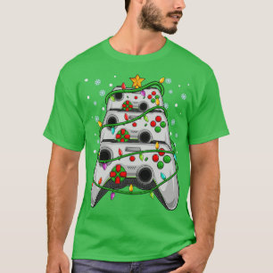 Camiseta Gaming Christmas Tree Light Video Game Controller