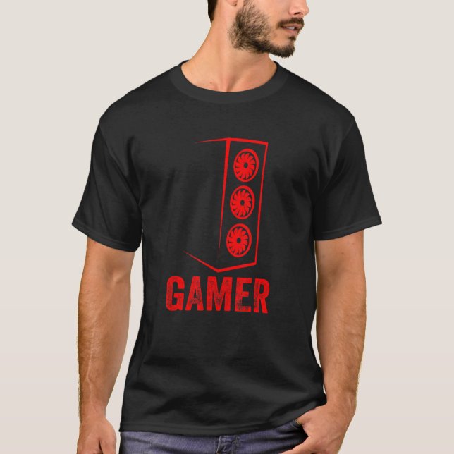 Camiseta Gaming Computer Case PC Gamer (Anverso)