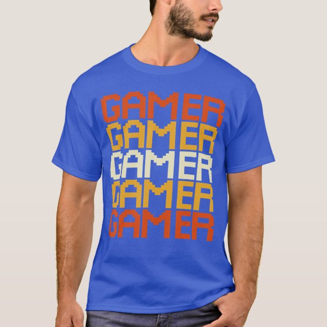 Camiseta Gaming Controller Computer Sport Gamer Gift Retro  (Anverso)