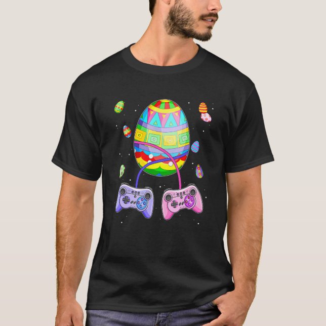 Camiseta Gaming Controller Easter Day Egg Video Game Gamer (Anverso)