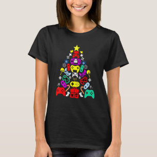 Camiseta Gaming Controller Familia de Árbol de Navidad Coin