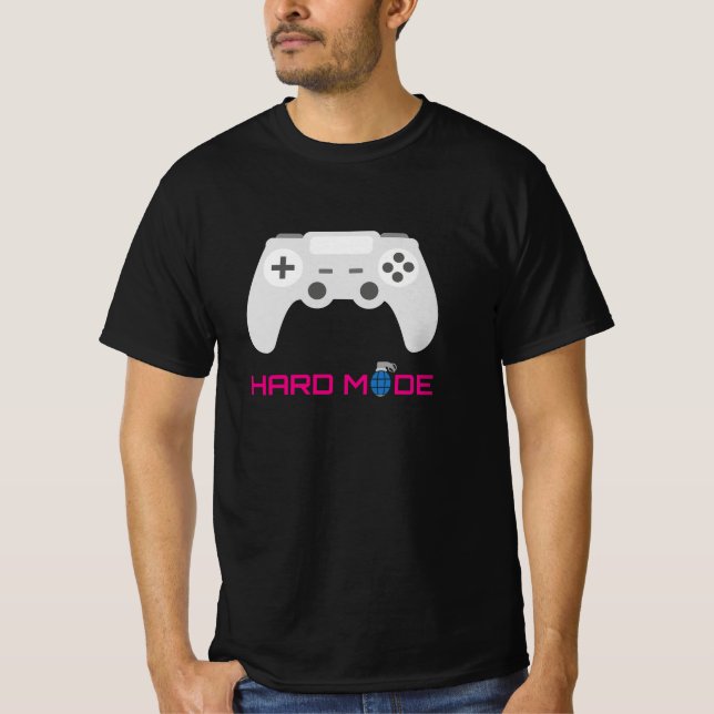 Camiseta Gaming Controller Hard Mode (Anverso)