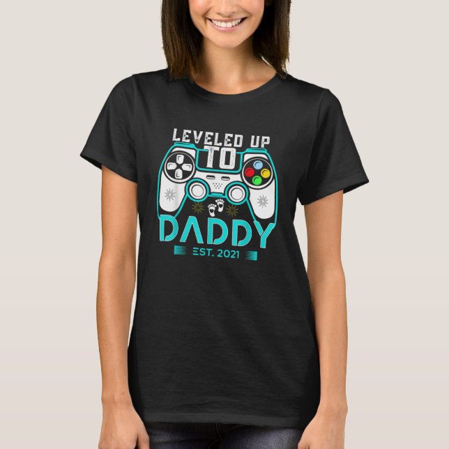 Camiseta Gaming Dad Level Up Daddy   Plus Size (Anverso)