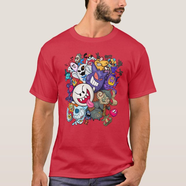 Camiseta Gaming Doodle friends friend (Anverso)