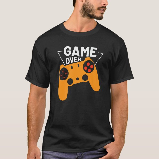 Camiseta Gaming Game Over Gamer Video Games (Anverso)