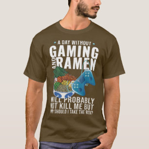 Camiseta Gaming Gamer Anime Noodle japonés Ramen