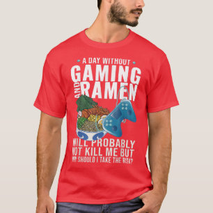 Camiseta Gaming Gamer Anime Noodle japonés Ramen 
