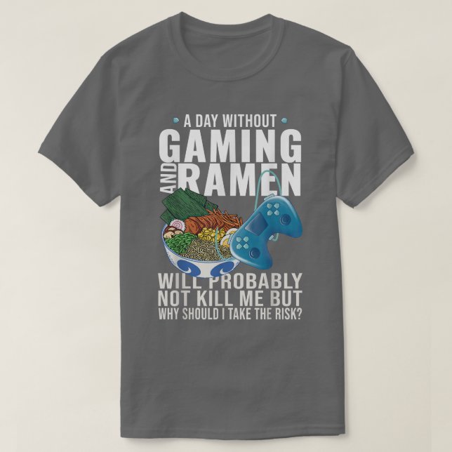 Camiseta Gaming Gamer Anime Noodle japonés Ramen (Diseño del anverso)