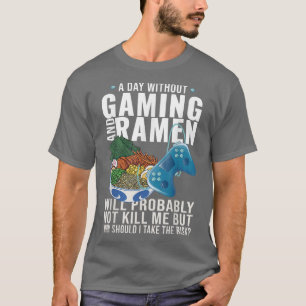 Camiseta Gaming Gamer Anime Noodle japonés Ramen