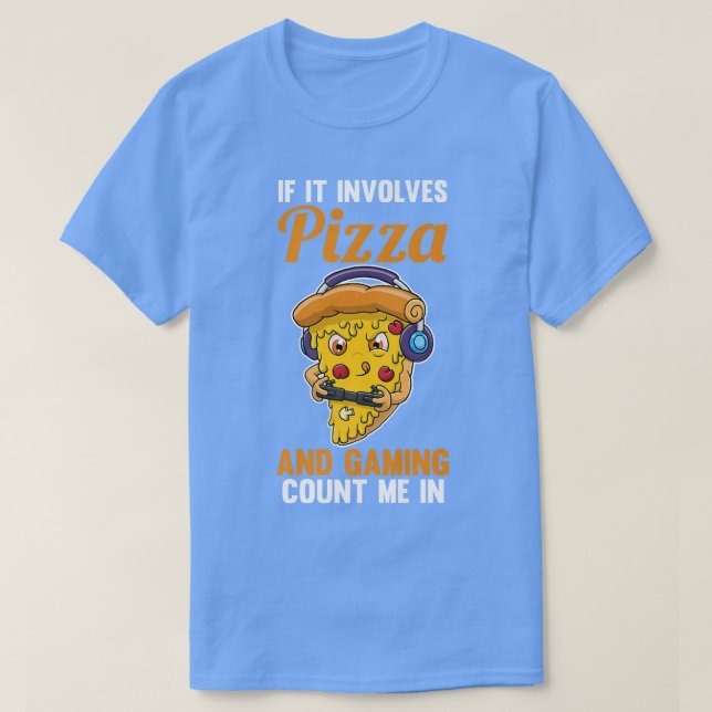 Camiseta Gaming Gamer Pizza 920 (Diseño del anverso)