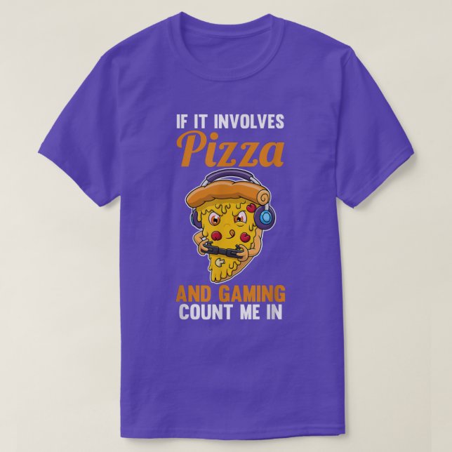 Camiseta Gaming Gamer Pizza 921 (Diseño del anverso)
