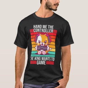 Camiseta Gaming Hand Me The Controller King Ps5 Console Gam