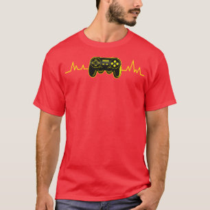 Camiseta Gaming Heartbeat Gamepad Pulse Gamer