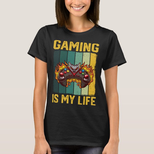 Camiseta Gaming Is My Life  Video Gaming (Anverso)