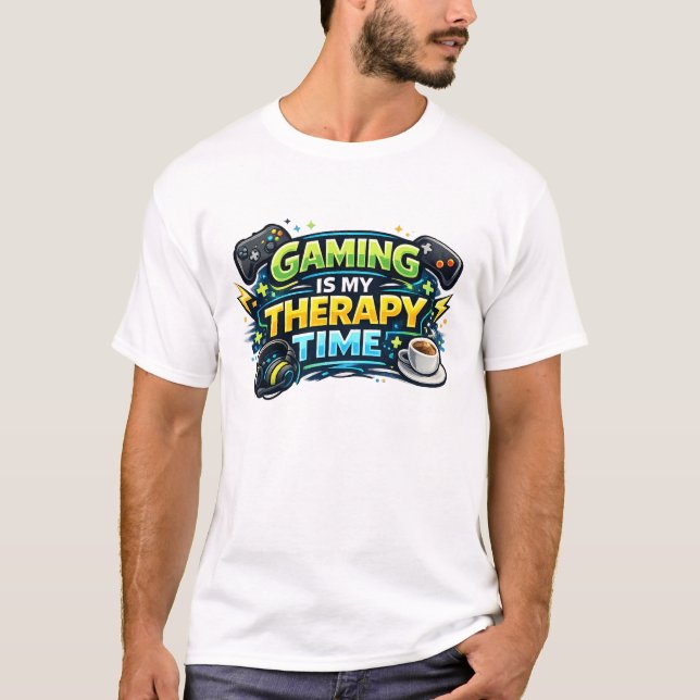 Camiseta Gaming Is My Therapy Time (Anverso)