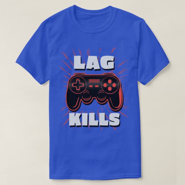 Camiseta Gaming LAG Funny Console Gamepad Gamer (Diseño del anverso)