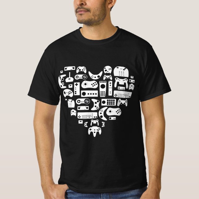 Camiseta Gaming Love T para los hombres Juego Día de San Va (Anverso)