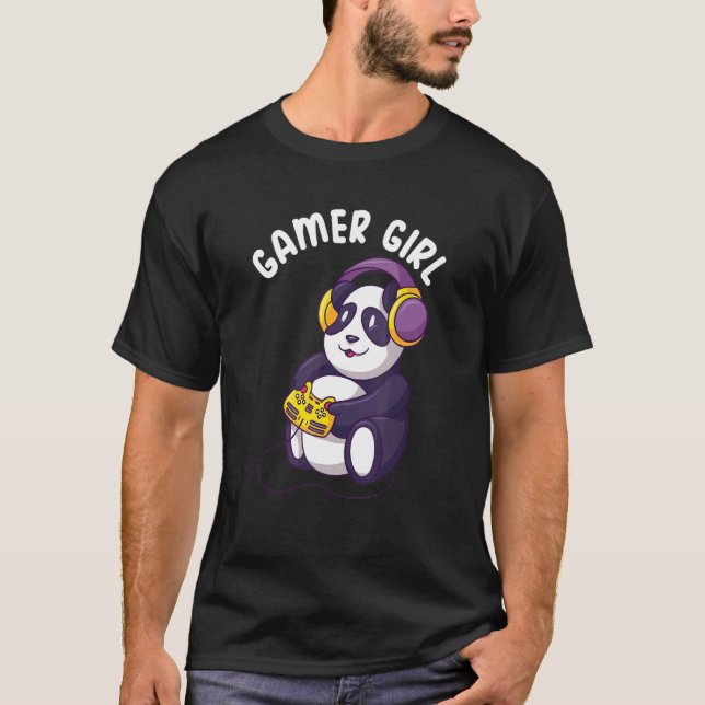 Camiseta Gaming Panda Video Game Player Computer PC Panda   (Anverso)