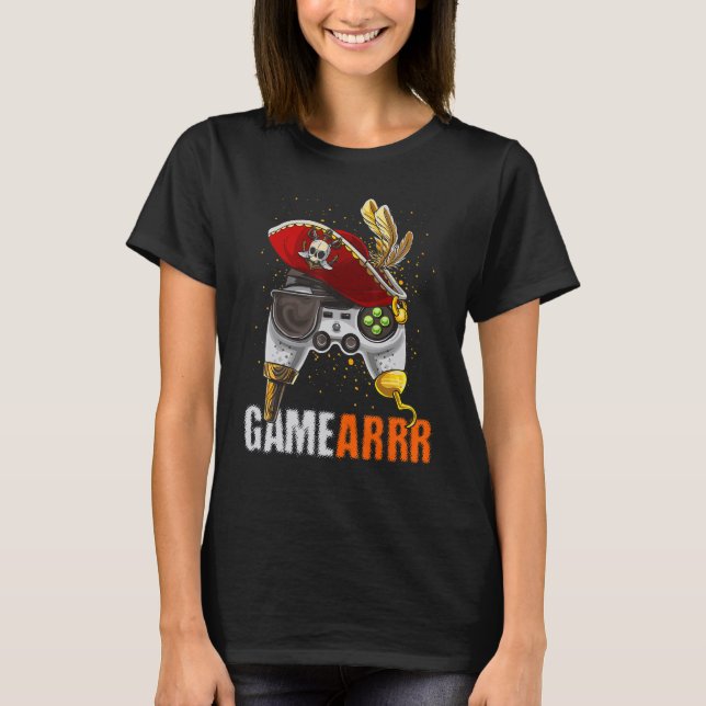 Camiseta Gaming Pirate Hat controller Video Game Controller (Anverso)