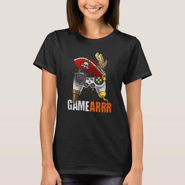 Camiseta Gaming Pirate Hat controller Video Game Controller (Anverso)