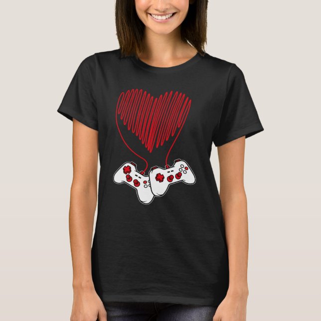 Camiseta Gaming Valentine Video Games  Gamers Valentine's D (Anverso)