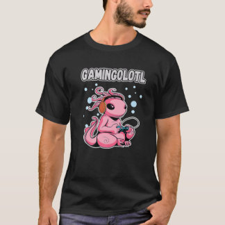 Camiseta GAMINGOLOTL Kawaii Axolotl Gamer divertido juego d