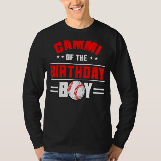 Camiseta Gammi De La Familia De Temas De Béisbol Birthday