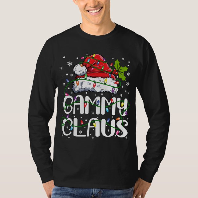 Camiseta Gammy Claus Navidades Santa Hat Familia Xm (Anverso)