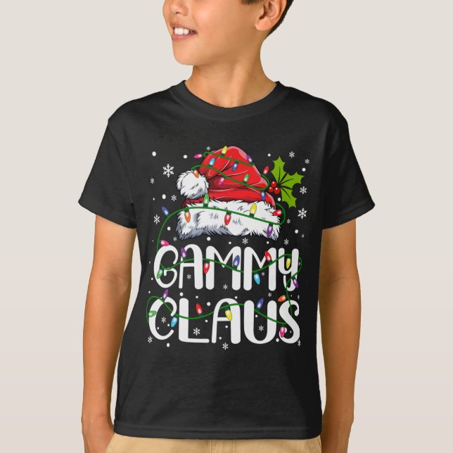 Camiseta Gammy Claus Navidades Santa Hat Familia Xm (Anverso)