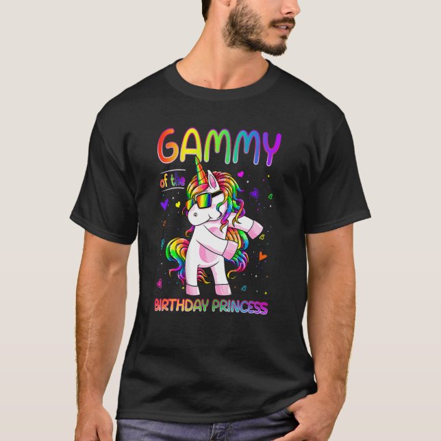 Camiseta Gammy Del Chica De La Princesa De Cumpleaños Flosa (Anverso)