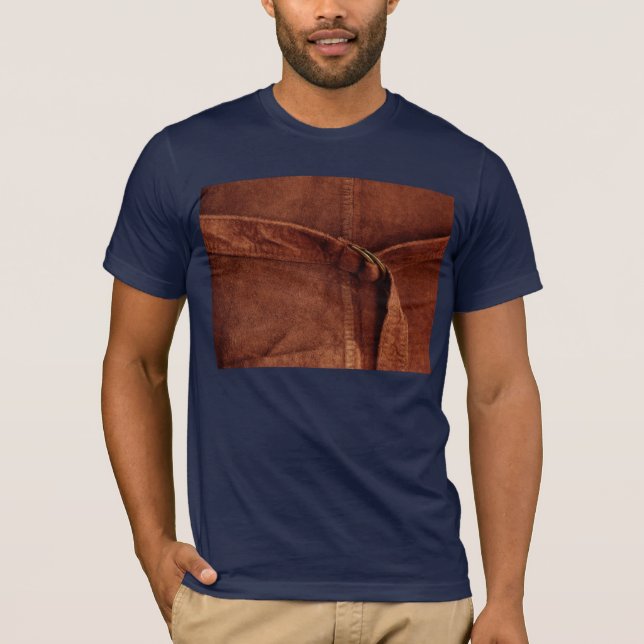 Camiseta Gamuza marrón con la correa y la hebilla (Anverso)