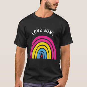 Camiseta Gana el amor arcoiris del orgullo pansexual LGBTQ
