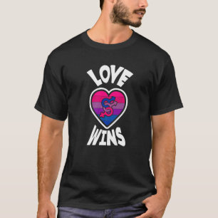 Camiseta Gana el Amor Bandera divertida de Orgullo Bi Bisex
