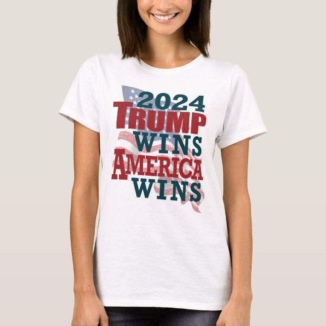Camiseta Gana Trump 2024 - Estados Unidos gana (Anverso)