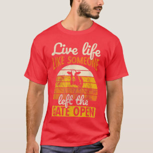 Camiseta Ganadería de granja de rancho abierto en la puerta