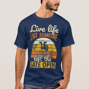 Camiseta Ganadería de granja de rancho abierto en la puerta