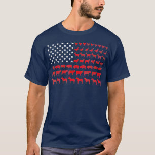 Camiseta Ganadería de la agricultura agrícola de la bandera