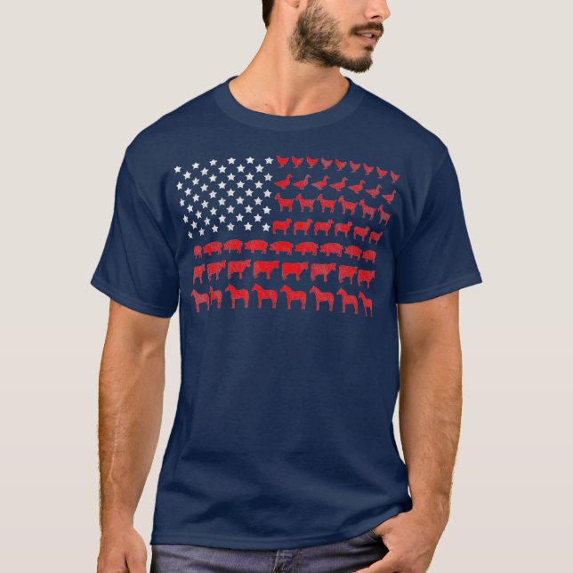 Camiseta Ganadería de la agricultura agrícola de la bandera (Anverso)