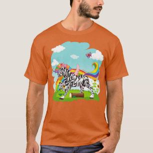 Camiseta Ganadería Fantasy Cuida animal Unicorn Lover Zebra