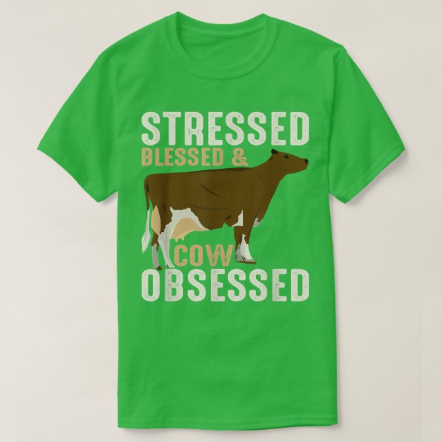 Camiseta Ganadería ganadera con grano de vacas obstruidas (Diseño del anverso)