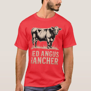 Camiseta Ganadero de Vacas - Criador de Angus Rojo