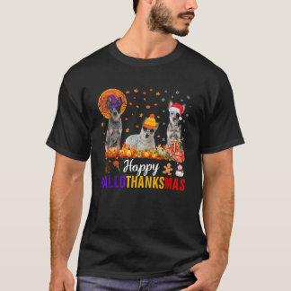 Camiseta Ganado australiano Hallothanksmas Halloween Thanks