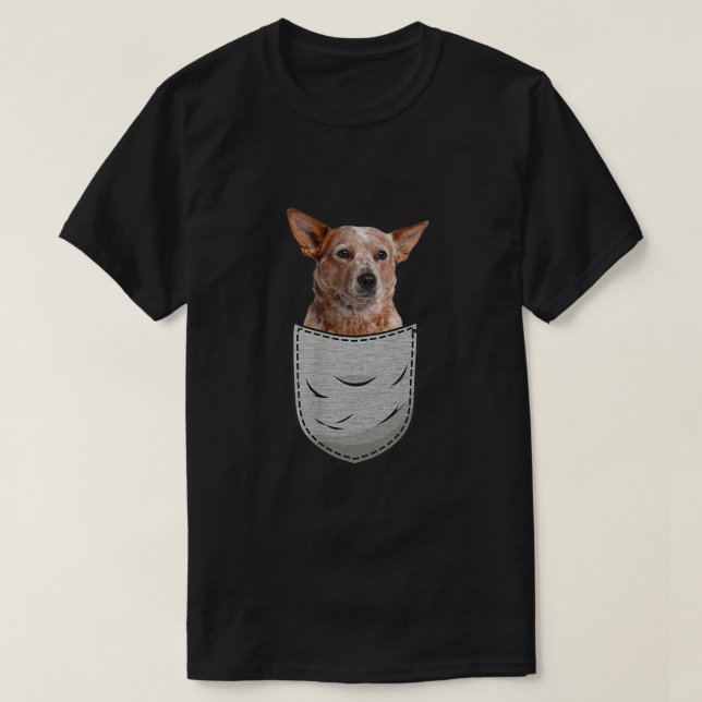 Camiseta Ganado australiano Perro Azul Rojo Heeler Chest Po (Diseño del anverso)