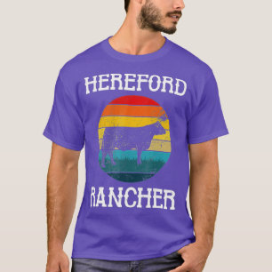 Camiseta Ganado bovino cultivador de vacas Hereford Rancher