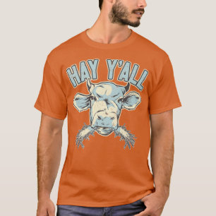 Camiseta Ganado bovino de vaca amante Hay Y'All Cow