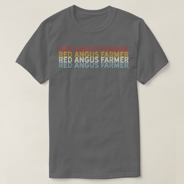 Camiseta Ganado bovino Vintage Vow Red Angus Farmer (Diseño del anverso)
