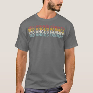 Camiseta Ganado bovino Vintage Vow Red Angus Farmer