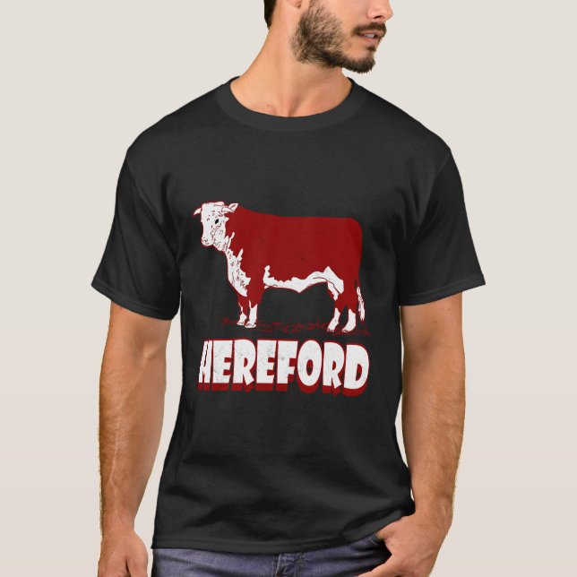 Camiseta Ganado ganadero de Kansas Hereford Cow (Anverso)