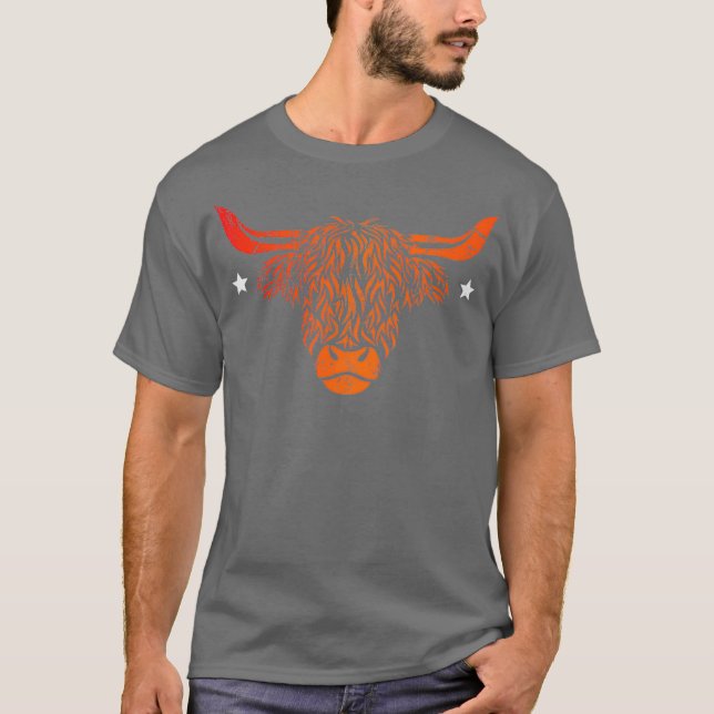 Camiseta Ganado ganadero Highland Ganadero Regalo Granja (Anverso)
