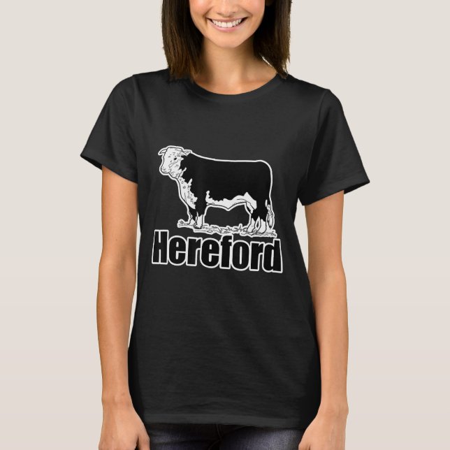 Camiseta Ganado ganadero Kansas Hereford Vaca Pictu (Anverso)